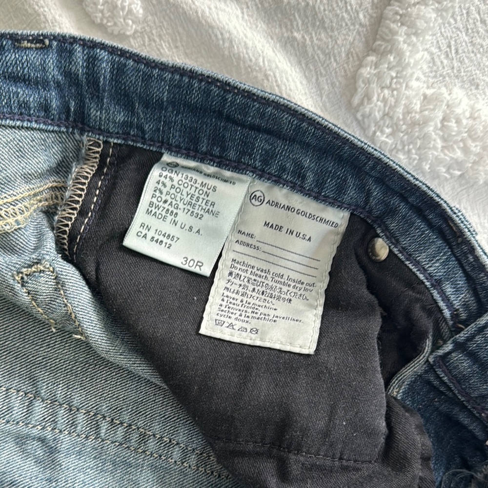 AG Adriano Goldschmied The Stilt Roll-Up Women's Blue Jeans 30R - Picture 9 of 9